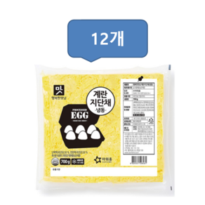 아워홈 계란지단채(냉동)700g 행복한 맛남 고명 지단 키토김밥, 700g, 12개