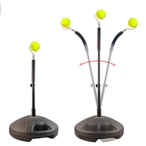 반센트 테니스 연습기 리턴볼 훈련 셀프 혼자 스윙 스쿼시 스윙트레이너, 1개, 블랙