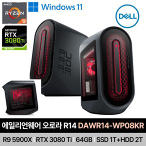 DELL 에일리언웨어 Auoa R14 DAWR14-WP08KR (64GB M.2 1TB + 2TB) 게이밍 PC 데스크탑 컴퓨터 본체