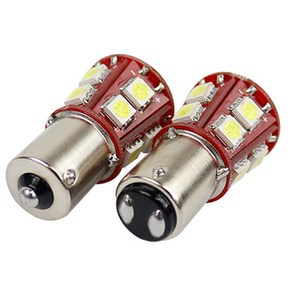 5050 3칩 14발 LED 시그널 전구 깜빡이 램프 12V 24V 미등 브레이크등, 12V 더블 레드 1EA, 1개