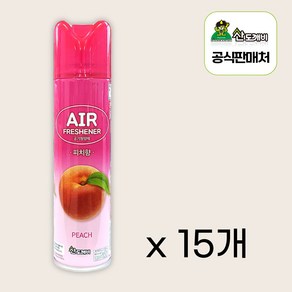 산도깨비 공기청향제 new 피치향 방향제, 15개, 300ml