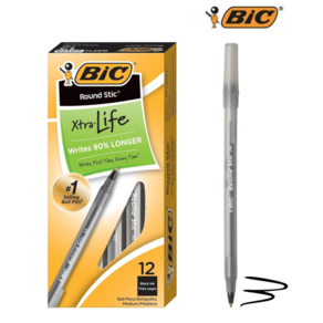 BIC 빅 라운드 스틱 볼펜 (1.0mm) 12개입 박스상품