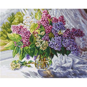 루카스 실십자수 패키지 Lilac Bouquet B7015, 1개