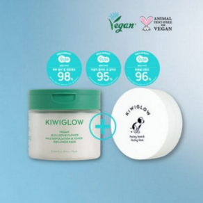 [Kiwiglow] 비건 제주연꽃 마일드 각질케어 토너패드70송이(250mL+70Pads)+토너패드 1개 (여행용60mL+15Pads)