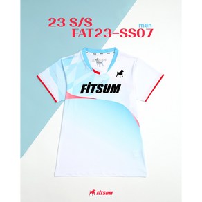 [FITSUM] 핏섬 신상티셔츠 경기복티셔츠 FAT23-SS07(남성) FAT23-SS17(여성) 스카이컬러 배드민턴&탁구&볼링&스쿼시&테니스&스포츠&라온스포츠