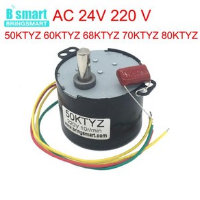 AC 24V 동기 모터 AC 220V 가역 CW CCW 저속 모터 1 110RPM D 샤프트 하이 토크 모터 DIY 바베큐 모터, AC220v 2.5pm, 1개