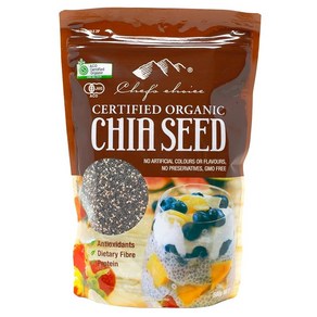 세프즈 초이스 유기농 치아시드 유기농 치아시드 BRC HACCP 인증 Oganic Chia Seed (500g 1봉지), 1개