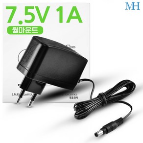 명호전자 7.5V1A 아답터 벽걸이형(ANY0701W-NI) DC 7.5V 1A 어댑터, 7.5V1A 아답터(벽걸이형)+젠더3종세트, 1개