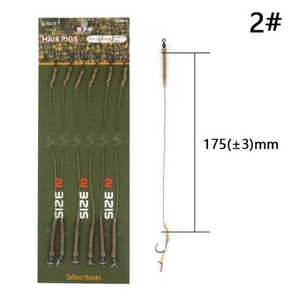 WPE 1set6pcs 잉어 낚시 헤어 리그 레디 메이드 보일리 묶인 잉어 낚시 후크 크기 2 4 6 낚시 도구 액세서리 Pesca