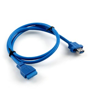 Coms USB 3.0 20핀 to 1포트 케이블 젠더 80cm NT549, 1개