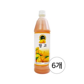 청솔 망고 음료베이스 835ml / 과일원액, 6개