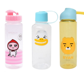 카카오 튜브 물통 보틀 480ml, 카카오 어피치 보틀 500ml, 1개