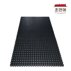 초면애 볼트 고무매트 업소용 산업용 식당 주방 미끄럼방지 100x150cm 블랙, 1개