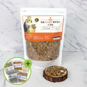 버솔 공기세척 앵무모이1.5kg 코뉴어 왕관 앵무새사료, 1개, 1.5kg