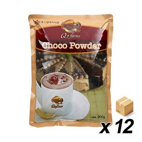 큐팜스 소프트 초코 파우더 800g 12개(BOX), 12개, 1개입