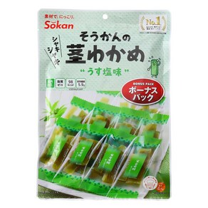 장관 소칸의 줄기 미역 소금 보너스 팩 105g×3, 3개, 105g