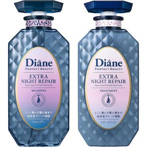 Diane 2024 샴푸 트리트먼트 딥 리페어 앳 나이트 미드나잇 베리 향 퍼펙트 뷰티 엑스트라 세트 450ml15.9fl oz x 2, 2024 New Item, 2개, 450ml