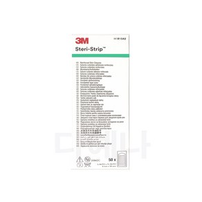 3M 스테리스트립 R1542 6mmx38mm (50개입) 피부봉합 상처봉합 수술 의료용테이프 흉터관리, 1세트