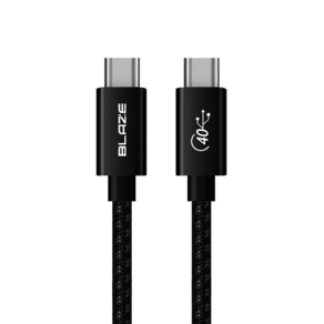 USB4 케이블 40Gbps GEN3 동축 Coaxial 케이블 C TO C 초고속케이블 100W 썬더볼트3 4, 1.2m, 1개