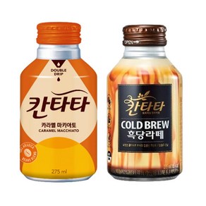 칸타타 카라멜 마끼야토 275mlx12개+칸타타 콜드브루 흑당라떼 275mlx12캔, 1개, 275ml