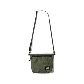 ZEROGRAM Recycle Sacoche 그리드 백 경량 어깨 끈, Khaki, 1개