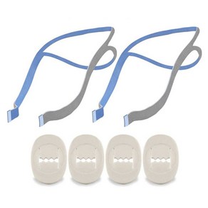 Resmed Aifit P10NASAL PILLOW 시스템 교체 헤드 기어 및 클립 스트랩 용, 2, 1개