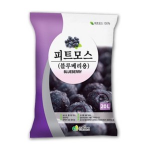 친환경마켓 블루베리 피트모스20L - 전용 상토 비료 텃밭 복합비료 불루베리 전용 상토 분갈이 흙, 1개