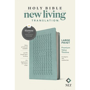 NLT Lage Pint Pemium Value Thinline Bible Filament Enabled Edition (Leathelike Eucalyptus Teal) Imitation Leathe, Tyndale House Publishes, English, 9781496458094