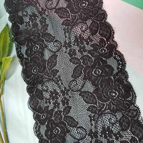 dklace 레이스모음 / 스판레이스 8-7803 폭 17cm 길이 90cm 자가드, 화이트, 1개