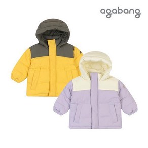 아가방 콜드베이직웰론점퍼 PURPLE YELLOW 01Q755003