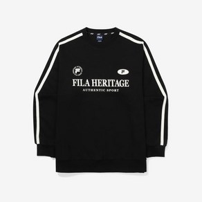 [휠라] [FILA] 뉴헤리티지 로고포인트 맨투맨 (FE2POF6101X_BLK) (FE2POF6101X_BLK)