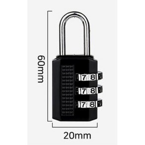 [1+1] 사물함 열쇠 대문 맞춤사이즈 창고 다이얼 JU 자물쇠 3가지 락커 캐리어 번호키, 2개