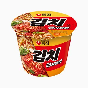 농심 김치 큰사발면 컵라면 112g 2개, 1개