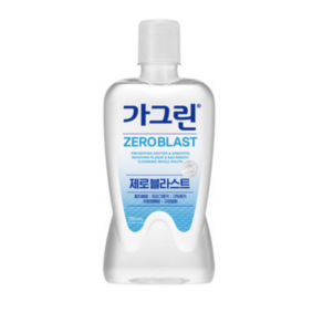 가그린 제로 블라스트 750ml x 3개 + 랜덤 100ml 3개 증정 구강청결제 에탄올 무첨가, 제로블라스트750ml 3개+랜덤100ml 3개