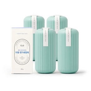클라 대용량 자동 변기세정제 클리너 클린 3개월용 4개 1년치, 클라 대용량 자동 변기세정제 4개, 1g