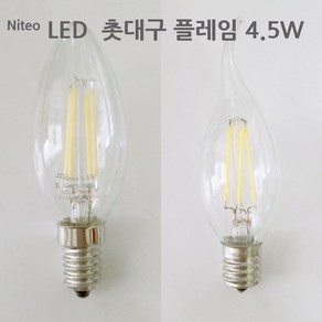 이솔전기 LED촛대구 후레임전구4.5w E14 E17 주광색 전구색, E14 촛대구 주광색, 1개