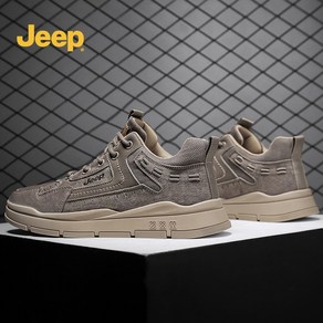 jeep 2023 지프 남성용 단색 천연 가죽 통기성 운동화 C213M01041