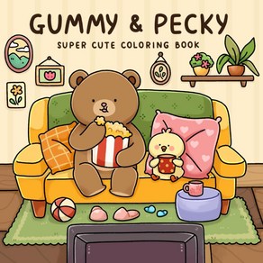 Gummy & Pecky: Supe Cute Coloing Book fo Adults and Teens about Besties and Thei Heatwaming Ad