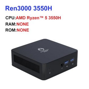 고사양 미니 PC 데스크탑 가성비 사무용 GenMachine 게이머 컴퓨터 AMD Ryzen 5 3550H CPU Windows 10 11 Ren3000 DDR4 8GB 256GB, 선택01. AU, NONE