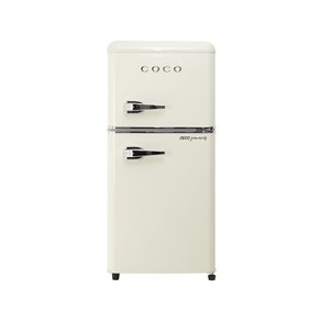 코코일렉 소형 미니 레트로 냉장고, 아이보리/68L, CEB07CM