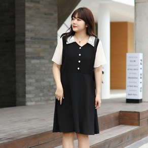 브루니 빅사이즈원피스 슬림핏 반팔 원피스 2XL~7XL S174