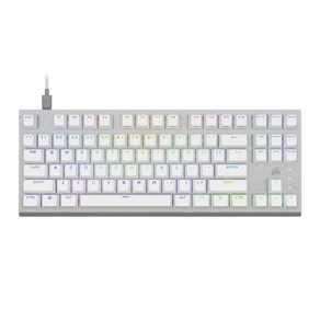 커세어 K60 RGB PRO TKL OPX 게이밍 기계식 영문 유선 텐키리스 키보드, 화이트, RGP0140