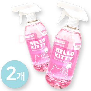 헬로키티 소독용 에탄올 스프레이 500ml X2개 뿌리는 손 소독제 생활 살균, 2개