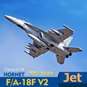 RC 비행기 FMS F18 슈퍼 호넷 V2 70mm 덕트 팬 EDF 제트 스케일 모형 PN, 1.PNP, 1개