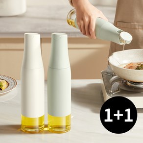 리키바 이지오픈 스마트 오일병 유리병 500ml 1+1, 화이트, 2개