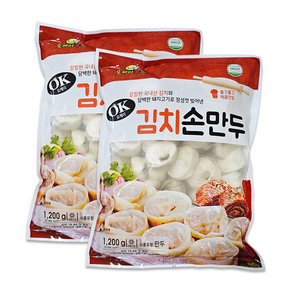 스마일유통 맛있는 OK 김치손만두, 2개, 1.2kg