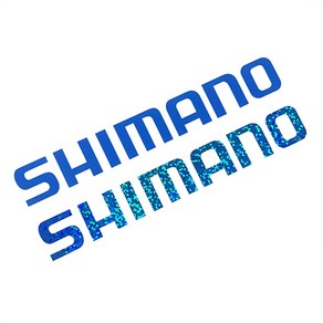 시마노 스티커 SHIMANO 로고 낚시 데칼, 소형, 블루 홀로그램, 1개