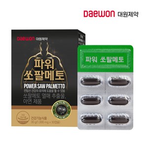 [대원제약] 전립선건강 파워쏘팔메토 1 000mg, 1개, 30정