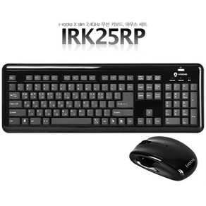 아이락스 IR K25RP 2.4G 무선 키보드마우스 세트, 블랙