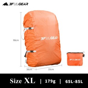 경량 나일론 배낭 레인 커버 3F UL 기어 210T 15D 20 ~ 85 L, 11 210T Oange XL